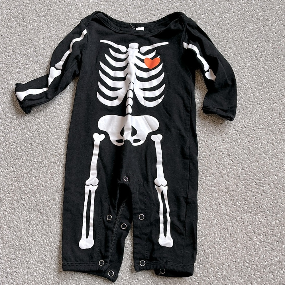 3-6 Month Halloween Skeleton Jumpsuit